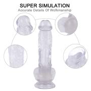 Load image into Gallery viewer, Realistic 7.08&quot; Clear Thick Dildo with Suction Cup, Adult Toys Sex Big Jumbo Dildo, G-spot Stimulation for Female Pleasure, Anal Play Prostate Masturbation Dildo for Men (7.08 Inch, White)
