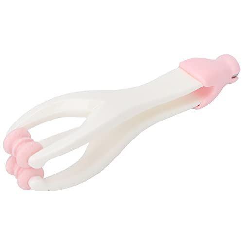 Finger Joint Acupoint Massager, ABS Material Curved Design Finger Hand Massage Roller Finger Roller Tool with Finger Massager for Indoor for Stiff Fingers (Pink)