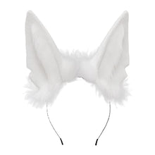 Load image into Gallery viewer, Plush Faux Women Animal Wolf Fox Ears Headdress Hairband Furry Lolita Headband Halloween Christmas Cosplay Accessories (P)
