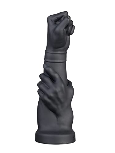 Realistic Hand Dildo with Strong Suction Cup Fist and Forearm Anal Plugs for Vaginal or Anal Fisting Big cilicone Huge Dildo for Men (Small) Black