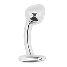 Load image into Gallery viewer, Metal Weighted Prostate Pull Bead Plug with Curved Handle Small
