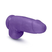 Load image into Gallery viewer, Blush Au Naturel Chub - 10 Inch Long - Fat 3&quot; Thick Dildo - Ultra Soft Sensa Feel Dual Density for Comfort - Suction Cup for Hands Free Play - Sex Toy for Men Women Couples - Purple
