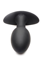 Load image into Gallery viewer, Rooster Rumbler Large Vibrating Silicone Butt Plug for Men, Women, &amp; Couples. 3 Speeds &amp; 4 Modes of Rumbling Vibration Premium Silicone Butt Plug, 1 Piece, Large, Black.
