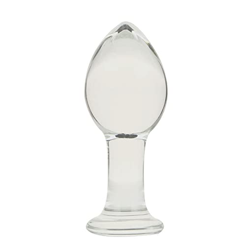 Aptitan Clear Mushroom Shaped Glass Anal Plug Crystal Butt Plug Anal Stimulate Anal Sex Toy