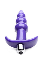 Load image into Gallery viewer, Lynx Ribbed Vibrating Anal Plug - Purple
