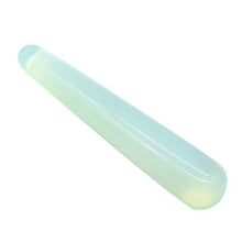 Load image into Gallery viewer, DingSheng 4&quot; Natural Quartz Crystal Massage Wand Crystal GuaSha Massage Tool Relaxing Reiki Healing Stone Body Chakra Face Massage Acupuncture Therapy (Opal)
