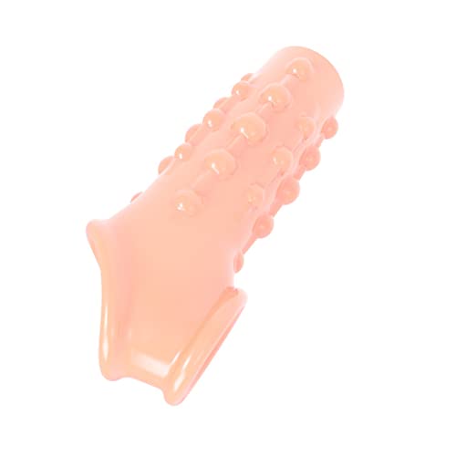 Silicone Penis Enlargement Sleeve Cock Ring Sex Products delay Ejaculation Sex Toys for Men Adult Erotic Goods (B-Flesh)