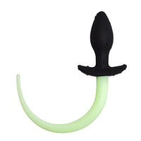 Silicone Rear Court Tail Gecko Anal Plug SM Adult Couple Bondage Passion Toys (Luminous Tail Light Green)