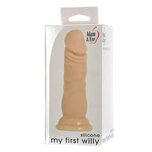 Load image into Gallery viewer, Adam &amp; Eve My First Willy Dildo, Flesh | Realistic and Waterproof Silicone Dildo with Suction Cup Base | Compatible with Water Based Lube | 5.25 Total Length, 4.5 Insertable
