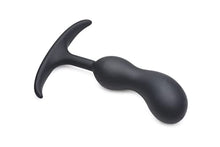 Load image into Gallery viewer, HEAVY HITTERS Premium Silicone Weighted Prostate Plug - Small, Black
