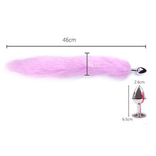 Load image into Gallery viewer, LSCZSLYH Fox Tail Anal Plug Tail Dildo Accessory Butt Plug Fox Tail Role Play for Couple Cosplay (Color : Heather Grey)
