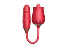 Load image into Gallery viewer, Rose Toy Vibrator for Woman, Rose Toy with 10 Thrusting &amp; Vibration Modes, Rose Sex Stimulator for Women with Thrusting Dildo, Sex Toys with Clitoral Tongue, Sexual Tools for Women(red)
