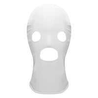 Hedmy Unisex Sexy Head Mask Shiny Hood Headgear Role Playing Game Erotic Open Mouth Hood Mask White C One Size