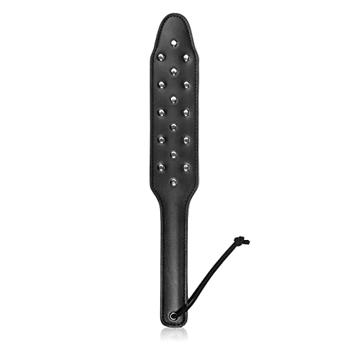 VENESUN Studded Spanking Paddle for Adult BDSM, 14.8in Faux Leather Sex Toys Paddles for Bondage Role Play