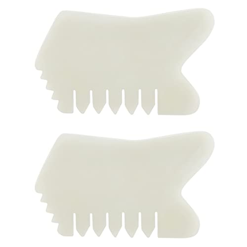 2X Jade Guasha Comb, Acupuncture Stimulation Points Arms