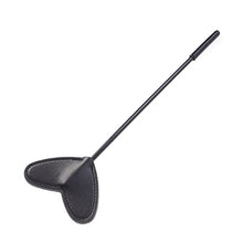 Load image into Gallery viewer, Flirting Leather Paddle Heart Shape Teasing Tickler Whip Paddle Spanking Flirting Paddle Fetish Flogger Cosplay Whip for Couples Lovers Black
