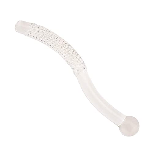 CCHW Super Long Curved Glass Prostate Massager Penis Stick Anal Plug Dildo Dilddo Wand Adult Sex Toy (Style 01)