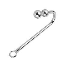 Load image into Gallery viewer, Anal Bead, Stainless Steel Anal Hook Butt Plug with 2 Balls, Rope Hook with O Ring, Bondage Fetish Toy for Unisex Adult Sex Factory
