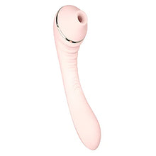 Load image into Gallery viewer, G Spot Vibrator Dual Motor Heating Sucking Waterproof Nipple Sucker Soft Pleasure Tongue Silent Toy Rose for Women Cordless Thrusting Silicone stimulating Swing Stimulator
