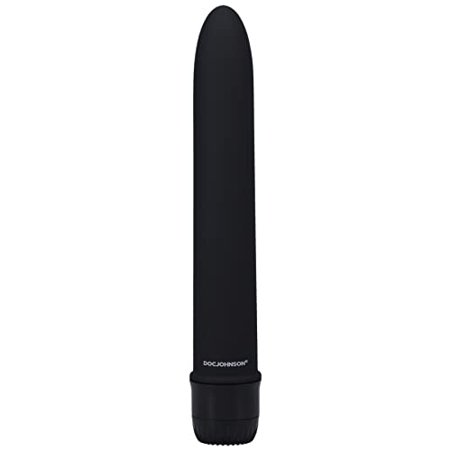 Doc Johnson Black Magic - 7 Inch Multi-Speed Vibrator - Velvet Touch ABS Plastic - Waterproof - Classic Shape - Black