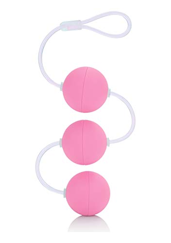 CalExotics First Time Triple Lover Balls - Duotone Ben Wa Kegel Weights - Pelvic Floor Exercise - Adult Sex Toys - Pink