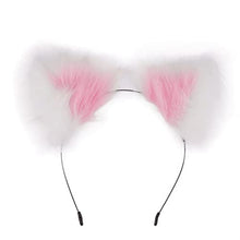 Load image into Gallery viewer, Alvivi Adult Sex Accessories Set,Cat Claw Silicone Tail Ball Butt Plug with Cat Ear Headband for Couple Sex Toys Pink&amp;White One Size
