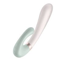 Satisfyer Heat Wave Rabbit Vibrator with Warming Function and App Control - G-Spot and Clitoris Stimulation, Heated Vibrating Dildo - Compatible with Satisfyer App, Waterproof, Rechargeable (Mint)