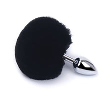 Load image into Gallery viewer, LSCZSLYH Fox Tail Anal Plug Butt Plug Metal Adult Anal Sex for Woman Couples Men Adults Games Sex (Color : Blcak Rabbit Tail)
