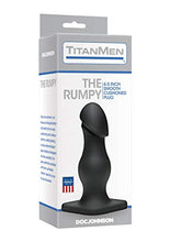 Load image into Gallery viewer, Doc Johnson Titanmen - The Rumpy - 6.5 Inch Durable Anal Plug with 6.9 Inch Girth and Phallic Tip - Flared Safety Base - Matte Finish - Butt Plug - Black
