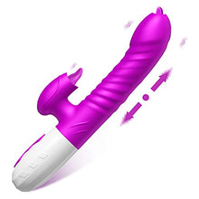 Load image into Gallery viewer, 2022 New G Spot Rabbit Vibrator Dildo for Women, Bunny Ears Tongue Licking Clitorals Stimulator Vibrating Adult Sex Toys &amp; Games Couples Pleasure with 7 Modes Rechargeable Heating, Purple
