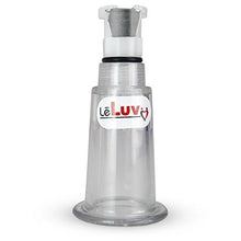 Load image into Gallery viewer, LeLuv Single Nipple Cylinder with Fitting for Vacuum Pumps Clear Polycarbonate Large Single
