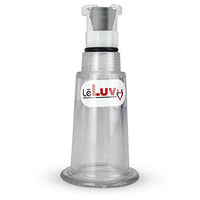 LeLuv Single Nipple Cylinder with Fitting for Vacuum Pumps Clear Polycarbonate Large Single