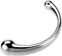 Load image into Gallery viewer, G-spot Massage Dildo,XINBALE Stainless Steel Curved Dual Ended Dildo, G-spot P-spot Stimulator for Anal Play Prostate Massage Masturbation Sex Toy for Couple
