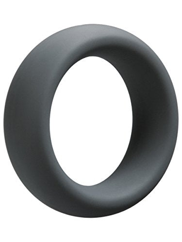 Doc Johnson OptiMALE - Tapered C-Ring - Stretchy Silicone - 40mm Unstretched Inner Diameter - Rounded Edges - Won't Dig Into Skin - Slate