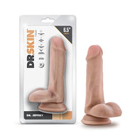 Blush Dr. Skin Realistic 6.5 Inch Long 1.25 Inch Thick Dildo with Suction Cup Base & Balls Realistic Dildo Soft Real Feel Female Sex Toy Dildo for Beginners Women Men Couples Adult Sex Toy