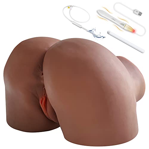 Sex Doll,19.84LB Life-Sized Sex Doll Ass Male Masturbator &Drying Stick& Heating Rod&Sex Doll Douche Washer Hose,Torso Hip Realistic Pocket Pussy Ass for Men Couples Vaginal Anal Doggy-Tan Skin