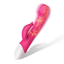 Load image into Gallery viewer, Rabbit Vibrator with Heating Function Rose Sex Toys for Clitoris G-spot Stimulation,Dual Motor Stimulator for Women or Couple Fun Waterproof Dildo Vibrator with 16 Powerful Vibrations
