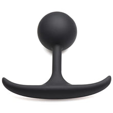 Load image into Gallery viewer, HEAVY HITTERS Premium Silicone Weighted Anal Plug for Men Women &amp; Couples. Long Wear Comfort Butt Plug Sex Toy. Weighted Core with Slim Neck and Base. 1.7 Inches Diameter, Black, Medium.
