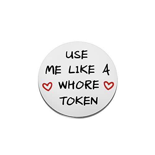 CENWA Valentines Day Token Sex Game Gift Mature Sex Token Gift for Husband Boyfriend (USE ME LIKE K)