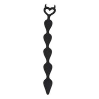 MILISTEN Silicone Anal Plug 5 Beads Butt Plug Anal Balls Chain Adults Toy for Women Men Black