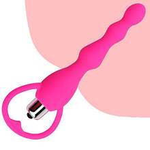 Load image into Gallery viewer, Anal Vibrator Sex Toy for Women Man Anal Beads Vibrators Gay Prostate Massage Smooth Butt Soft Silicone Plugs Dildo Vibrating Anal Plug Adult (Pink)
