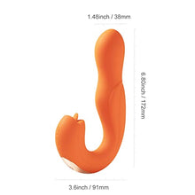 Load image into Gallery viewer, Clitoral Licking Rotating G Spot Vibrator Honey Play Box Joi  3 in 1 Clit Tongue Dildo Vaginal Vibrating Stimulator Adult Sex Toys with 7 Rotating&amp; 7 Clit Licking Modes Massager Butt Plug (Yellow)
