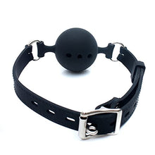 Load image into Gallery viewer, YIXISM S/M Large Size Full Silicone Ball Gag for Women Adult Game Head Harness Mouth Gagged Bondage Restraints Sex Products Sex Toy (Color : Black L)
