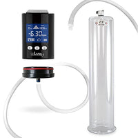 LeLuv Black iPump Smart LCD Head with Adapter Penis Pump 12 x 2.50 inch Cylinder