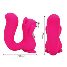 Load image into Gallery viewer, Soft Silicone Squirrel Sex Sucker 10 Frequency for Women Sex, Wiggling Wearable G Spot Vibrator Dildo Adult Sex Toy, Waterproof, Rechargeable Toy for Women and Couples (Purple)
