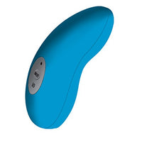 Fuzu Velvet Palm Vibrating Massager, Neon Blue