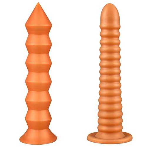 Flexible Anal Plug Beads Anus Stimulator Adults Sex Toy, Soft Liquid Silicone Butt Plugs P-spot Vaginal Anus Dilator Stimulator Trainer for Beginner Advanced
