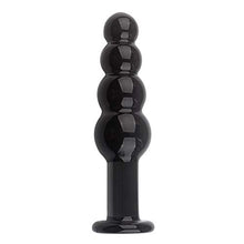 Load image into Gallery viewer, Epichao Black Graduated Anal Bead Plug Crystal Butt Bead Plug Glass Anal Trainer Toy
