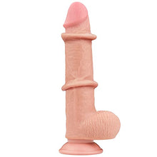 Load image into Gallery viewer, Realistic Dildo, Lovetoy 9&quot; Soft Sliding Big Dildo with Removable Strong Suction Cup, Large Anal Dildo G Spot Stimulator Dual Density Penis Butt Plug for Women Female Male Couples Adult Sex Toys
