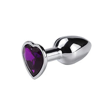 Load image into Gallery viewer, LSCZSLYH Mini Sexy Color Metal Anal Plug Anal Dilator for Adult Men and Women Fun Flirting Adult Toys Gay (Color : Heart Purple-xs)
